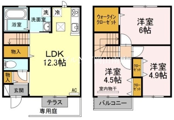 備前西市駅 徒歩15分 1階の物件間取画像